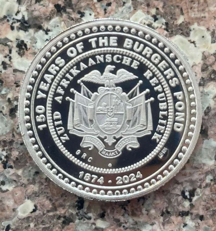 1oz Silver rounds - 150 YEAR ANNIVERSARY OF THE BURGERS POND `GNS` FLYPRESS OVER STAMP