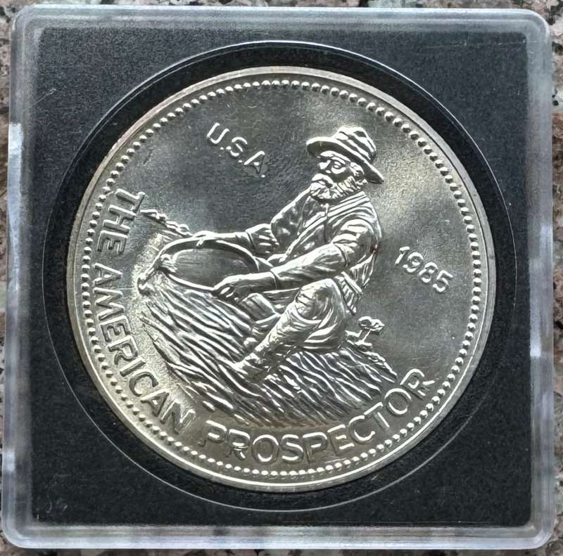 1985 & 1987 1oz SILVER ROUNDS 1985 ENGELHARD THE AMERICAN PROSPECTOR BULLION 999.9 FINE - PRICE EACH