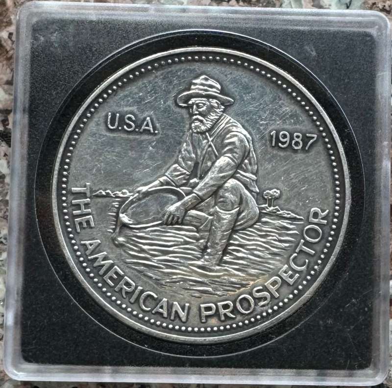 1985 & 1987 1oz SILVER ROUNDS 1985 ENGELHARD THE AMERICAN PROSPECTOR BULLION 999.9 FINE - PRICE EACH