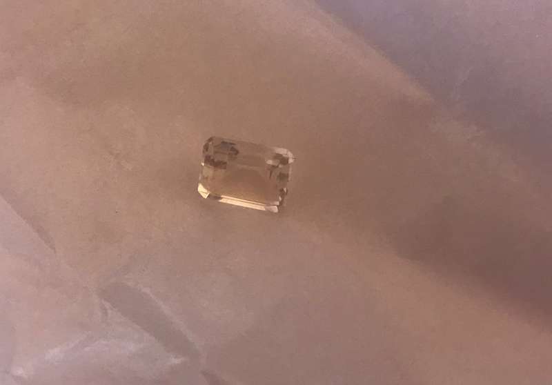 CERTIFIED 2.51 cts -NATURAL CITRINE - EMERALD cut - light orange -COA included (EGL)