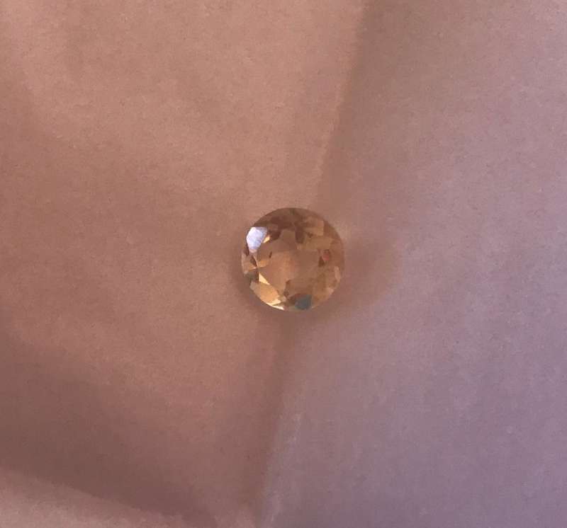 CERTIFIED 1.84 cts NATURAL CITRINE - ROUND cut - medium yellow orangy - COA included (EGL)