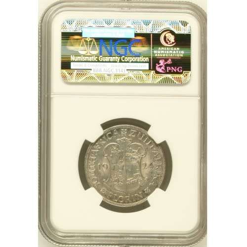 1924 UNION SA 2 SHILLING - AU58- NGC RARE GRADED - R15000 IN UNC VALUE- RARE COIN