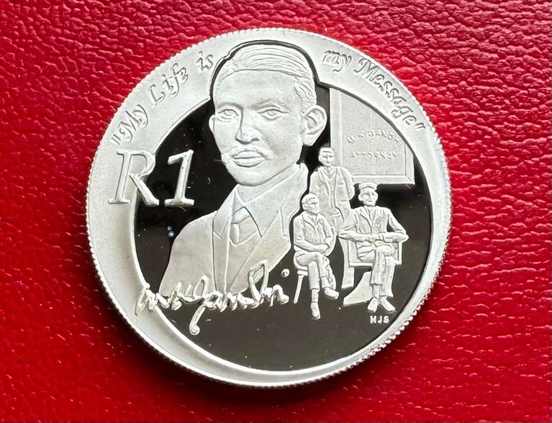 2008 SILVER RAND PROTEA - GANDHI - PROOF