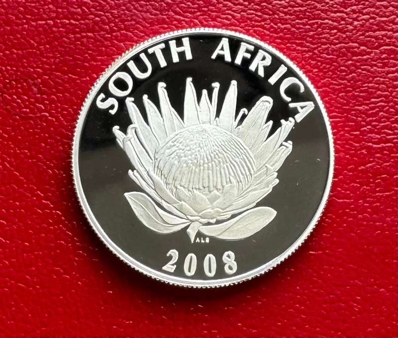 2008 SILVER RAND PROTEA - GANDHI - PROOF