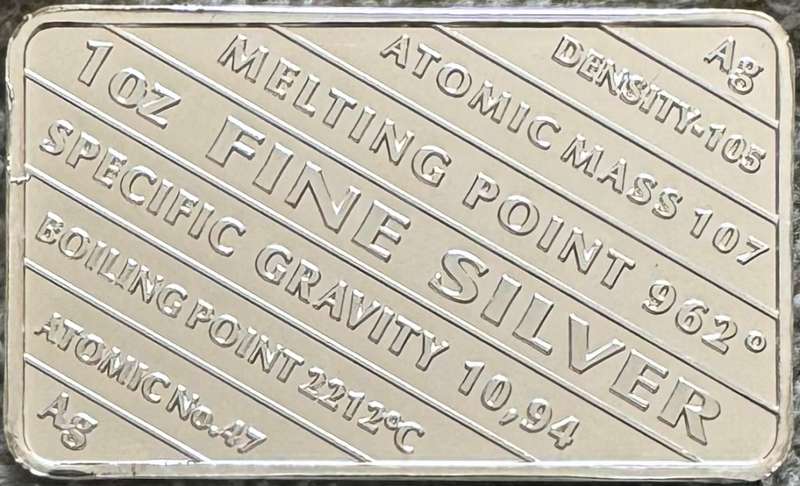 1oz PURE SILVER PROOF BAR *BITCOIN* BUCKS `n GEMS PROOF MINTED BAR + CERTIFICATE
