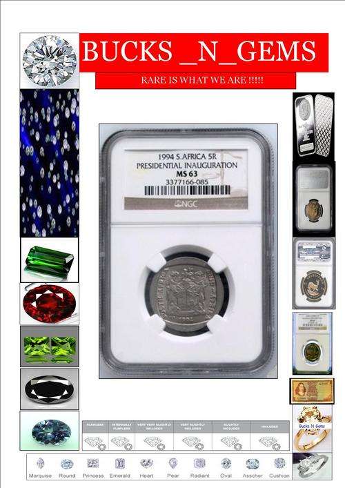 **3 AVAILABLE**--1994 GRADED INNAUGURATION  R5 COIN MS63 -NGC GRADED