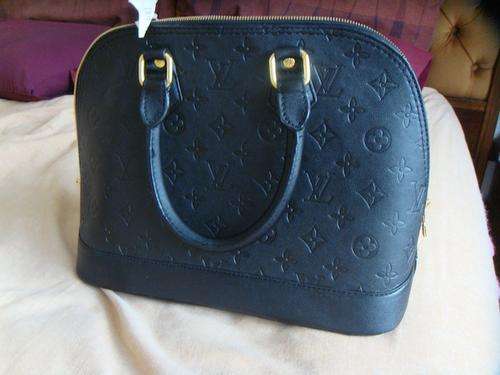 LOUIS VUITTON BLACK ALMA HANDBAG