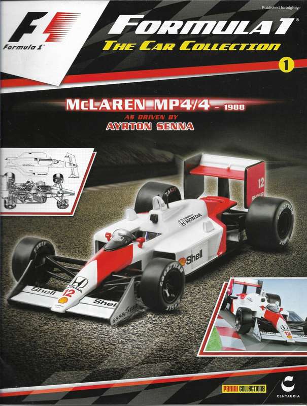 McLaren MP 4/4 as driven by Ayrton Senna with magazine