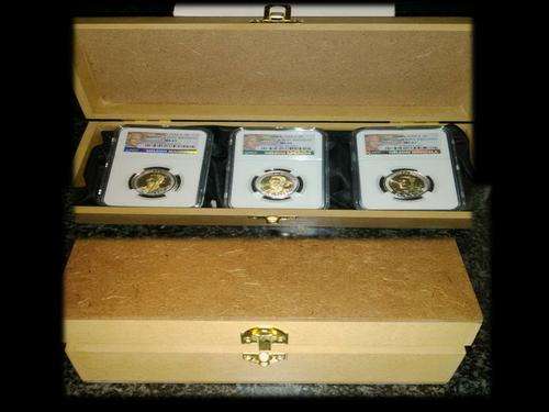 NGC Graded 2008 R5 90th - MS65,MS66 & MS67 in wooden box set!! FREE SHIPPING