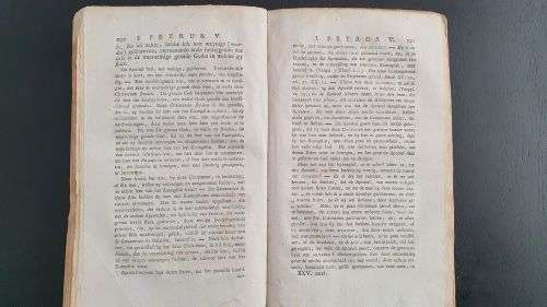 Two Bible commentaries in Dutch printed in 1792 - Bijbelverklaring