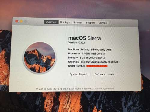 * Apple Macbook 12" Space Gray with Extra's *