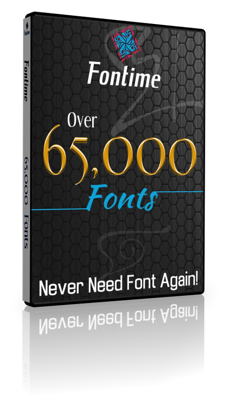 Fontime Font Mega Pack - 65,000 Fonts!  Free same Day Delivery