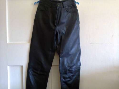Black leather pants size 33