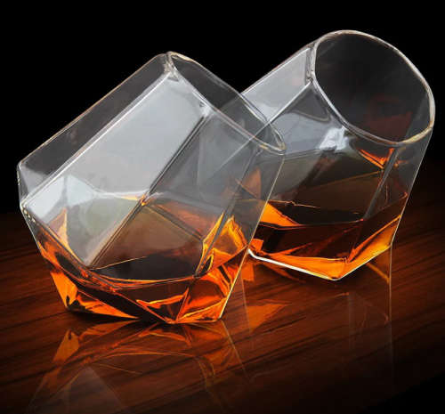 Diamond Whiskey Glasses Set | 2 Piece