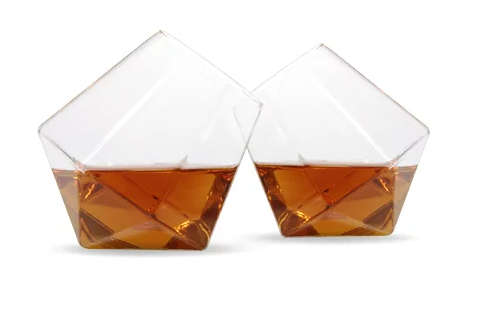Diamond Whiskey Glasses Set | 2 Piece
