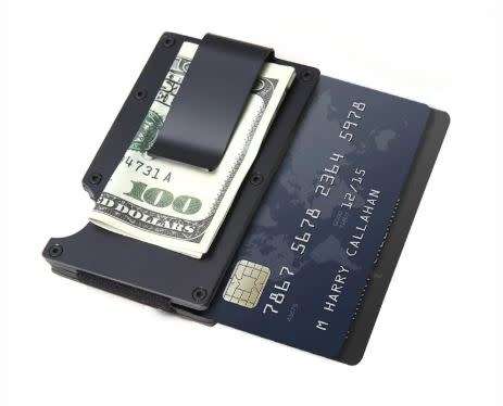 Slim Aluminium RFID Card Wallet with Moneyclip