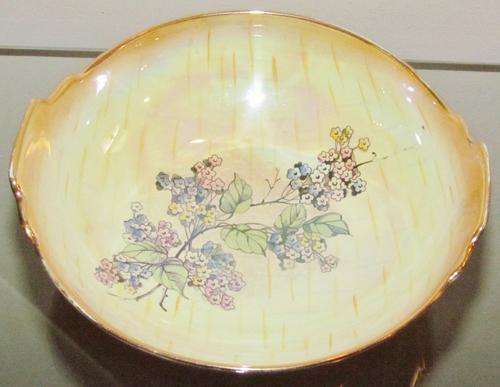 ROYAL WINTON pearl LUSTRE WARE BOWL Grimwades ENGLAND Flowers Floral