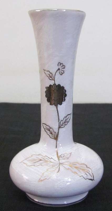 ROYAL VERMONT BUD VASE=Beautiful Floral decoration=Art Deco=Gilt Rim=MAKE an OFFER!!!!