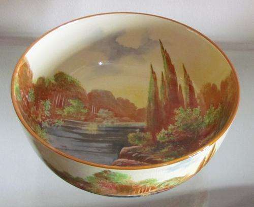 ROYAL DOULTON footed BOWL WOODLEY DALE D5195 SCARCE & STUNNING!!!!!!