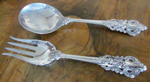SILVER PLATED SALAD SERVERS = ORNATE & STUNNING!!!!=Make an Offer???
