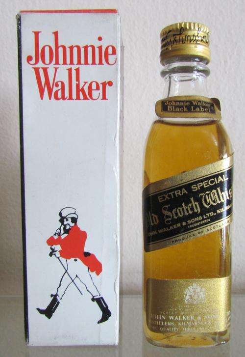 Miniature Johnnie Walker Black Whisky=Specially packed for British European Airways=MAKE an OFFER?