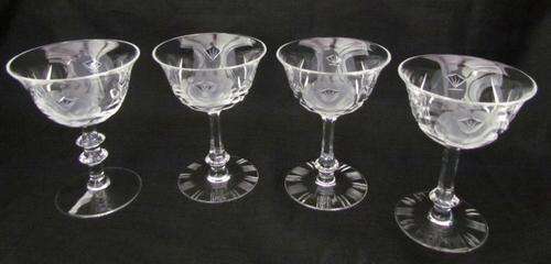 CRYSTAL APERITIF Glasses x 4=ALL as NEW=Perfect condition!!!!!=Read Notes.......