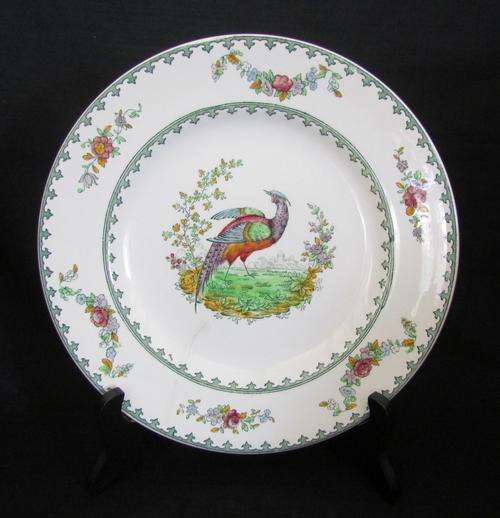 PLATE=COPELAND SPODE=ENGLAND="VIENNA BIRD" Pattern=PHEASANT=FLOWERS=23cm diameter=Read Notes!!!!!!!!
