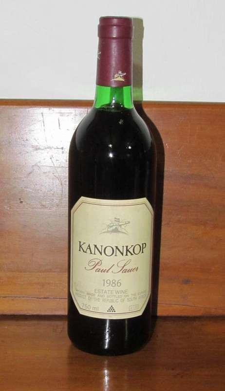 KANONKOP PAUL SAUER=1986=Full bodied=deep ruby red colour WINE=AWESOME ICONIC SOUTH AFRICAN RED WINE