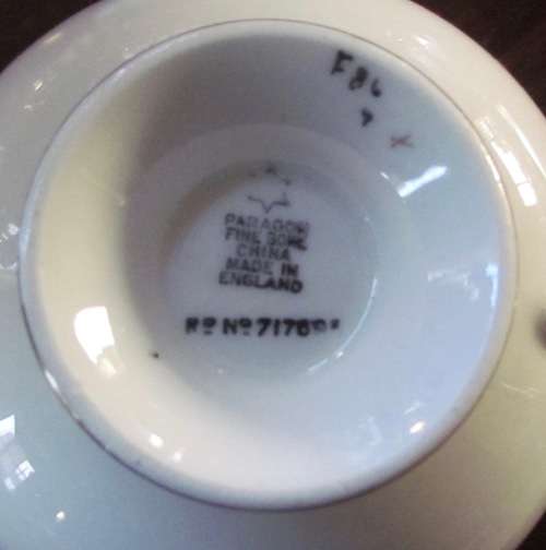 PARAGON English Fine Bone China TEA Trio Registered No. 717595 UNUSUAL & Exquisite!!!!