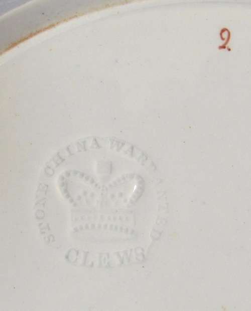STAFFORDSHIRE CLEWS Chinoiserie Oriental Plate=STONE CHINA Warranted=RARE=BIRDS=FLOWERS=EARLY 1800's