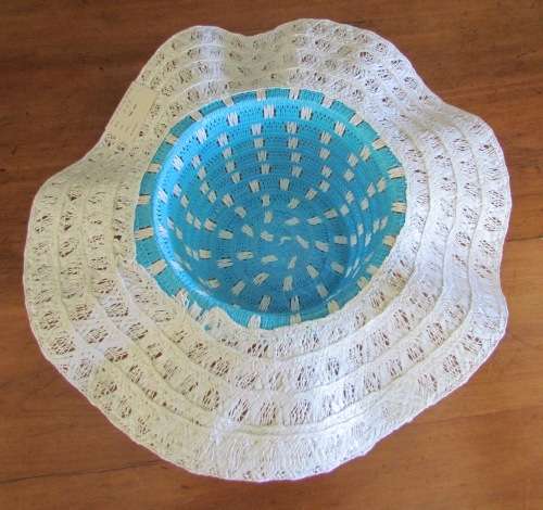 BEACH HAT ITALIAN Industria Paglia Affini (Montappone) SUN HAT STRAW Rattan like AWESOME!