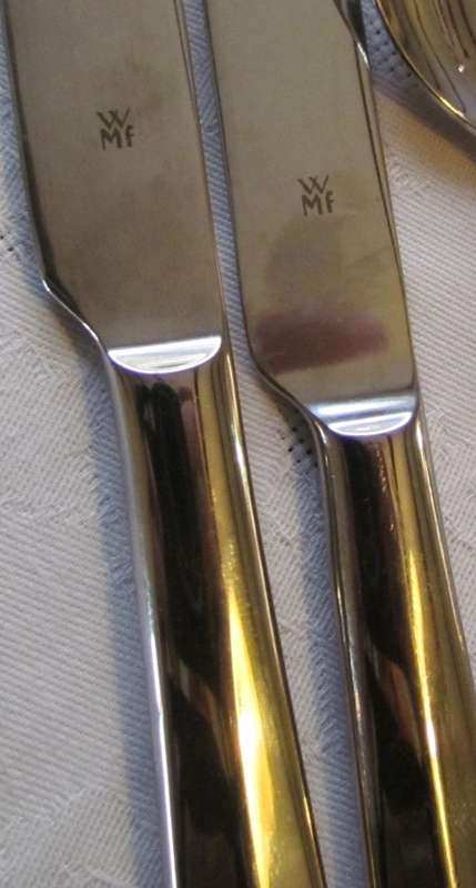 WMF CUTLERY SET=!!!!NEW!!!!=CROMORGAN=boxed=ARORA PATTERN=6 place setting=44 piece=STAINLESS STEEL.