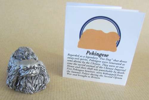 PEKINGESE DOG PER single DOG ROYAL SELANGOR MALAYSIA PEWTER `Canine Companions` DOGS