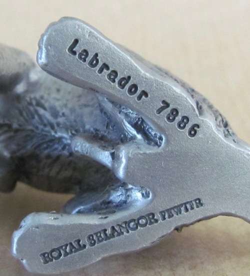 LABRADOR=ROTTWEILER=DOBERMAN=GERMAN SHEPHERD=4 DOGS=ROYAL SELANGOR=MALAYSIA=PEWTER.