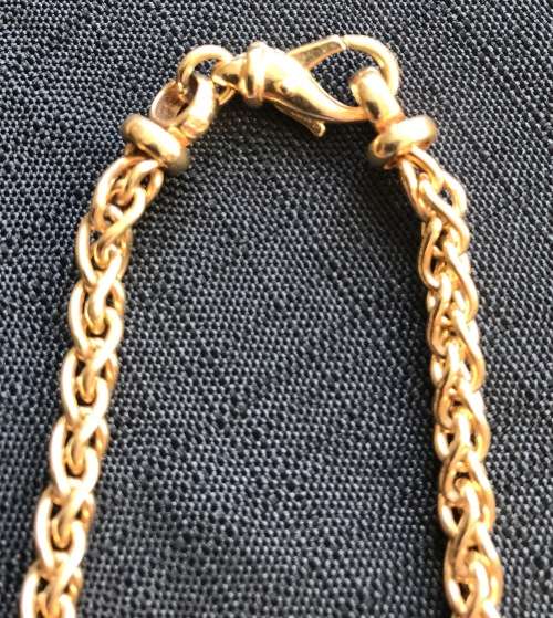 NECKLACE=9K=9carat=GOLD CHAIN=WHEAT LINK=800mm Long=41,9g=ITALY=UNOAERRE=MAGNIFICENT NECKLACE!!!!!!