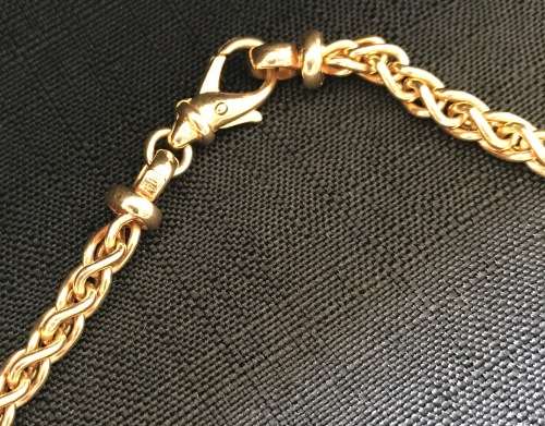 NECKLACE=9K=9carat=GOLD CHAIN=WHEAT LINK=800mm Long=41,9g=ITALY=UNOAERRE=MAGNIFICENT NECKLACE!!!!!!