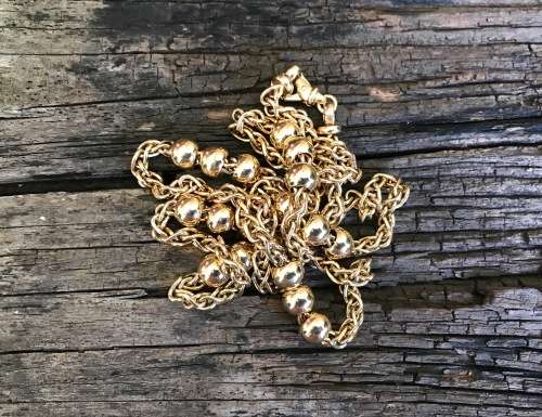 NECKLACE=9K=9carat=GOLD CHAIN=WHEAT LINK=800mm Long=41,9g=ITALY=UNOAERRE=MAGNIFICENT NECKLACE!!!!!!