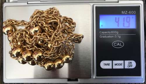 NECKLACE=9K=9carat=GOLD CHAIN=WHEAT LINK=800mm Long=41,9g=ITALY=UNOAERRE=MAGNIFICENT NECKLACE!!!!!!