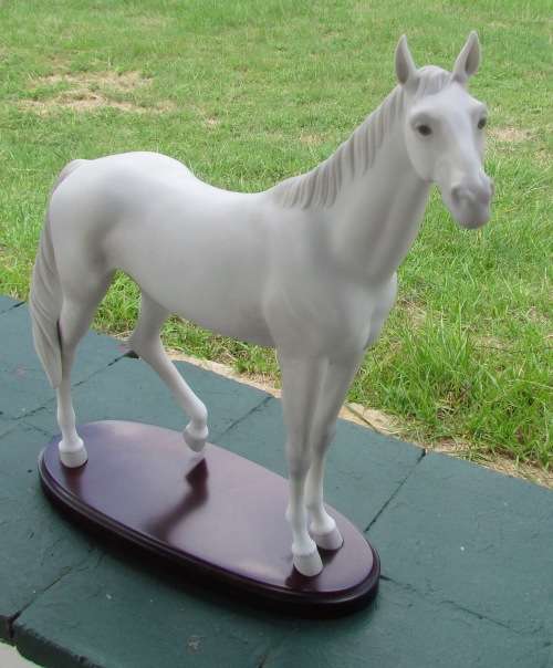 LLADRÓ=DAPPLE GREY THOROUGHBRED HORSE=LIMITED EDITION #15340=1985=CATALÁ=162 of 1000