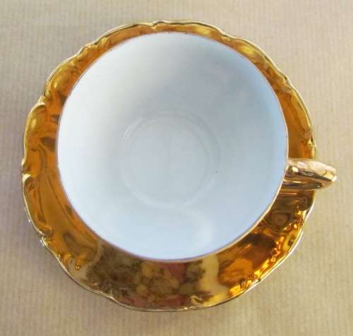 ESBEE CHINA Demitasse Coffee Expresso Cup & Saucer=Partner or Lover!!=Guitar Man playing to his Love