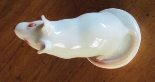 RARE WIEN Augarten AUSTRIA=White Porcelain Mouse=Designed by Professor Robert Ullman=1935!!!!!!
