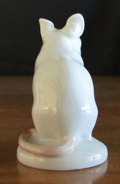 RARE WIEN Augarten AUSTRIA=White Porcelain Mouse=Designed by Professor Robert Ullman=1935!!!!!!