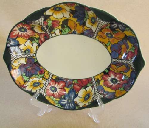 ROYAL DOULTON OVAL BOWL=ANEMONE PATTERN=D5856=SCARCE & STUNNING!!!!!!