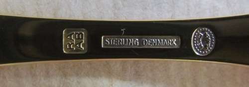 GEORG JENSEN CHRISTMAS SPOON STERLING SILVER & GILT 1978 Original Box Hallmarked Andersen Bjorne.