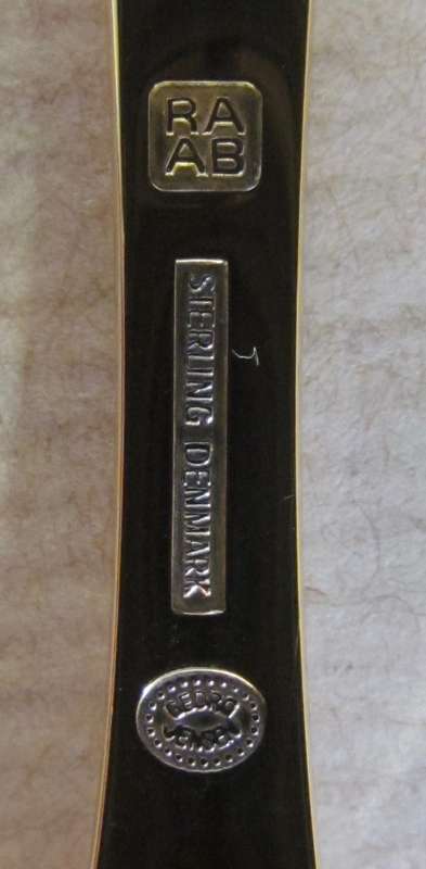 GEORG JENSEN CHRISTMAS SPOON STERLING SILVER & GILT 1978 Original Box Hallmarked Andersen Bjorne.