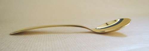 GEORG JENSEN CHRISTMAS SPOON STERLING SILVER & GILT 1978 Original Box Hallmarked Andersen Bjorne.
