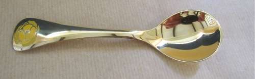 GEORG JENSEN CHRISTMAS SPOON STERLING SILVER & GILT 1978 Original Box Hallmarked Andersen Bjorne.