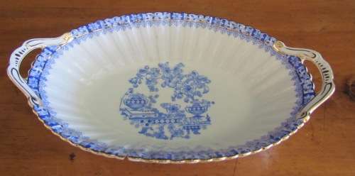 TIEFENFURT Germany BLUE & WHITE BOWL with HANDLES damaged Stunning!!!!