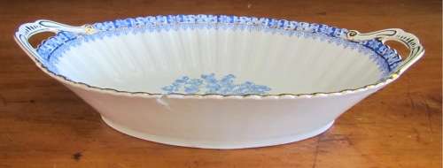 TIEFENFURT Germany BLUE & WHITE BOWL with HANDLES damaged Stunning!!!!