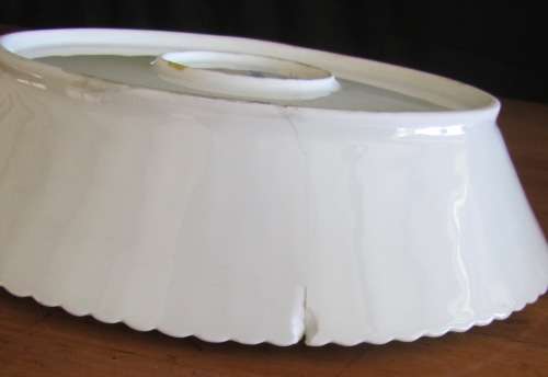TIEFENFURT Germany BLUE & WHITE BOWL with HANDLES damaged Stunning!!!!